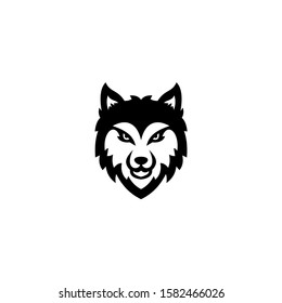 wolf wild head logo black ,,
