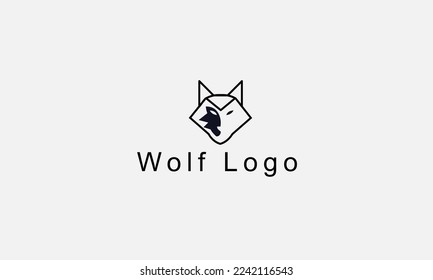 Wolf wild vector logo design