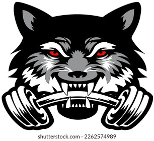 Wolf workout gym fitness design 