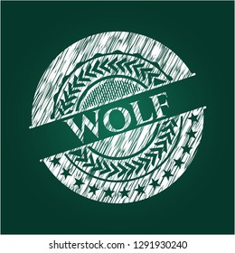 Wolf written on a chalkboard