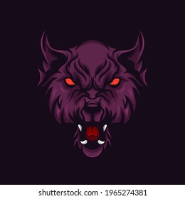 WOLFES ESPORT HEAD MASCOT LOGO