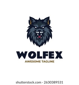 Wolfex Mascot Logo Design Template