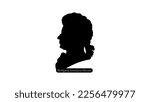 Wolfgang Amadeus Mozart silhouette high quality vector