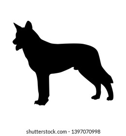 Wolfhdog Silhouette. Smooth Vector Illustration.