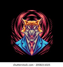 Wolfman Mafia Illustration for your business or merchandise