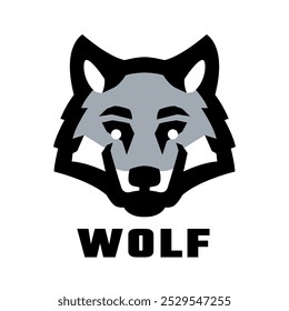 Wolfs head logo, symbol. Vector illustration.