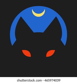 Wolf's head. Tattoo sketch. Logo design. Vector illustration