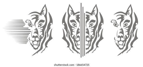 Wolfs heads design