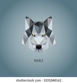 Wolf's logo painted in the style of Poly Low 