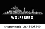 Wolfsberg with Austria Skyline Vector Illustration.