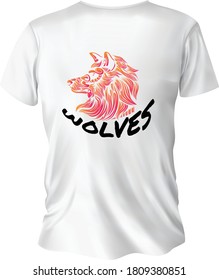 Wolve model typography t-shirt design