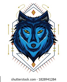 wolve vector design template for clothing apparel.