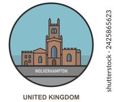 Wolverhampton. Cities and towns in United Kingdom. Flat landmark