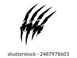 Wolverine Animal Claw black clip art, Wolverine Claw Vector Silhouette