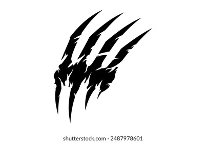 Wolverine Animal Claw black clip art, Wolverine Claw Vector Silhouette