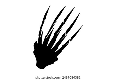 Wolverine Animal Claw black clip art, Wolverine Claw Vector Silhouette