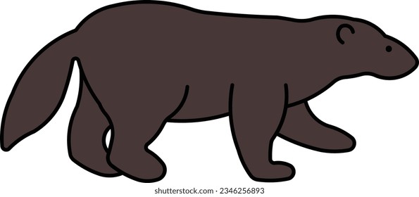 wolverine animal wild mammal zoo Outline