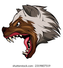 Wolverine. Vector illustration of a angry  forest animal.