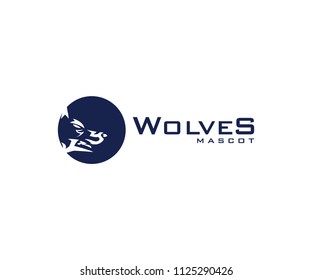 Wolves Emblem Logo Template