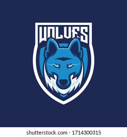 Wolves Esport Gaming Logo Design Template