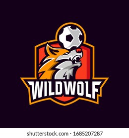 Wolves esport logo vector template