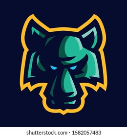 Wolves e-sports logo vector template