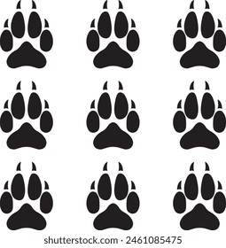 Wolves have disproportionately large paws with long, curved toes. Wolves also have webbed feet with webbing extending about halfway between the toes.