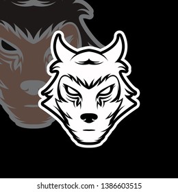 wolves head vector design for sport logo,sport symbol 