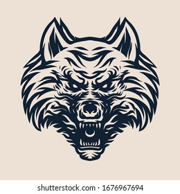 Wolves head vector illustration design