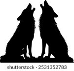 Wolves Howling Nature Wildlife Animals