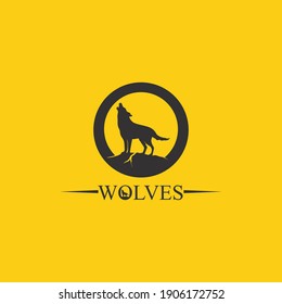 wolves logo, fox, wolf head, animal vetor and logo design wild  roar dog illustration, abstract for game logo symbol head animal