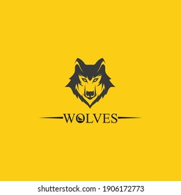 wolves logo, fox, wolf head, animal vetor and logo design wild  roar dog illustration, abstract for game logo symbol head animal