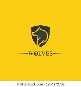 wolves logo, fox, wolf head, animal vetor and logo design wild  roar dog illustration, abstract for game logo symbol head animal