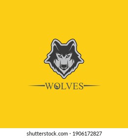 wolves logo, fox, wolf head, animal vetor and logo design wild  roar dog illustration, abstract for game logo symbol head animal