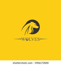 wolves logo, fox, wolf head, animal vetor and logo design wild  roar dog illustration, abstract for game logo symbol head animal