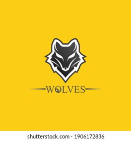 wolves logo, fox, wolf head, animal vetor and logo design wild  roar dog illustration, abstract for game logo symbol head animal