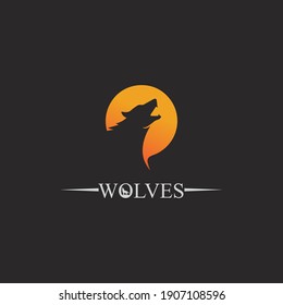 wolves logo, fox, wolf head, animal vetor and logo design wild  roar dog illustration, abstract for game logo symbol head animal