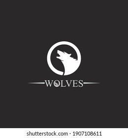 wolves logo, fox, wolf head, animal vetor and logo design wild  roar dog illustration, abstract for game logo symbol head animal