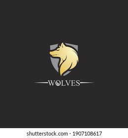 wolves logo, fox, wolf head, animal vetor and logo design wild  roar dog illustration, abstract for game logo symbol head animal