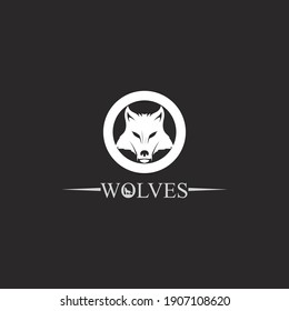 wolves logo, fox, wolf head, animal vetor and logo design wild  roar dog illustration, abstract for game logo symbol head animal