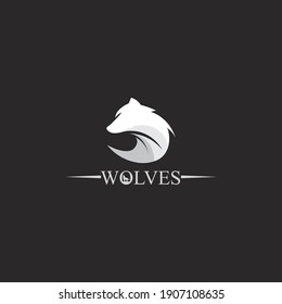 wolves logo, fox, wolf head, animal vetor and logo design wild  roar dog illustration, abstract for game logo symbol head animal