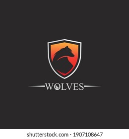 wolves logo, fox, wolf head, animal vetor and logo design wild  roar dog illustration, abstract for game logo symbol head animal