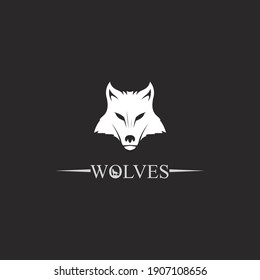 wolves logo, fox, wolf head, animal vetor and logo design wild  roar dog illustration, abstract for game logo symbol head animal