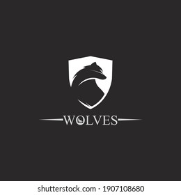 wolves logo, fox, wolf head, animal vetor and logo design wild  roar dog illustration, abstract for game logo symbol head animal