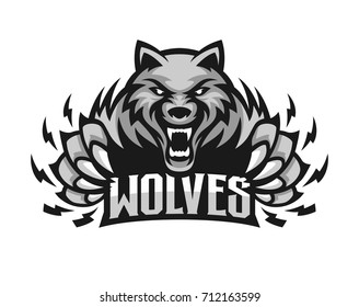 wolves logo illustration