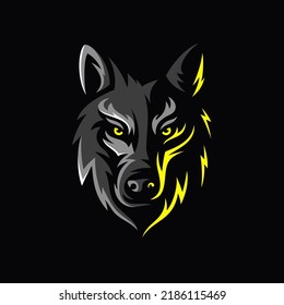 Wolves mascot esport diseño del logo para juegos de lobos y deporte