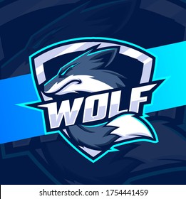 wolves mascot esport logo design