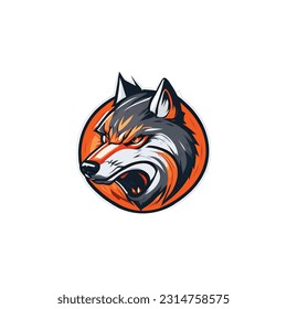 wolves mascot esport logo design