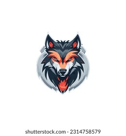 wolves mascot esport logo design