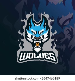 Wolves mascot logo design vector with modern illustration concept style for badge, emblem and t shirt printing. Wolves head illustration for sport team.